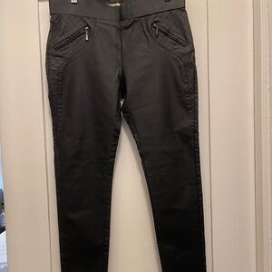Black Faux Leather Pants
